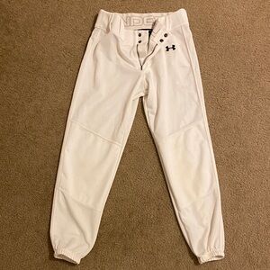 Under Armour YXL White Baseball Pants